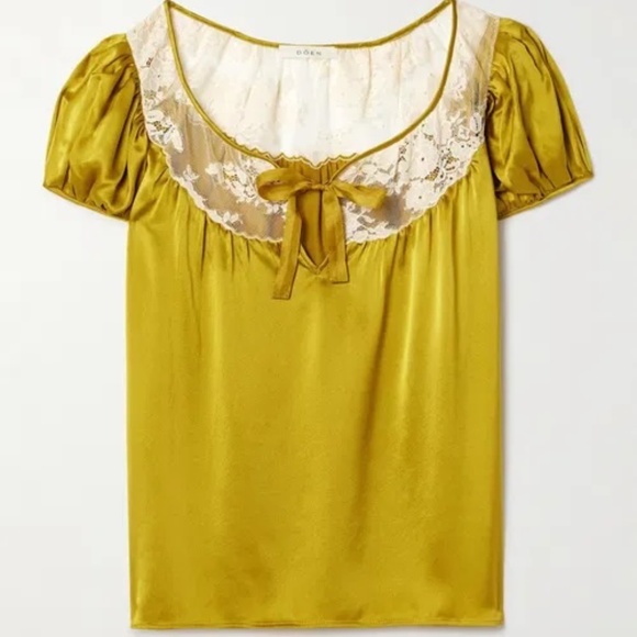 Doen Camri top, Palmetto/Chartreuse, Large - Picture 1 of 7